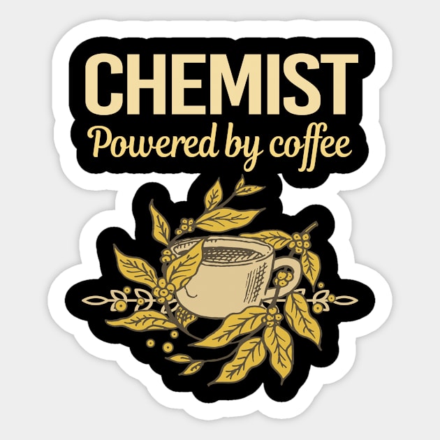 Powered By Coffee Chemist Sticker by Hanh Tay